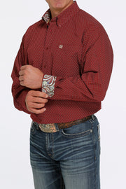 Cinch - Men's Long Sleeve Shirt - Burgundy