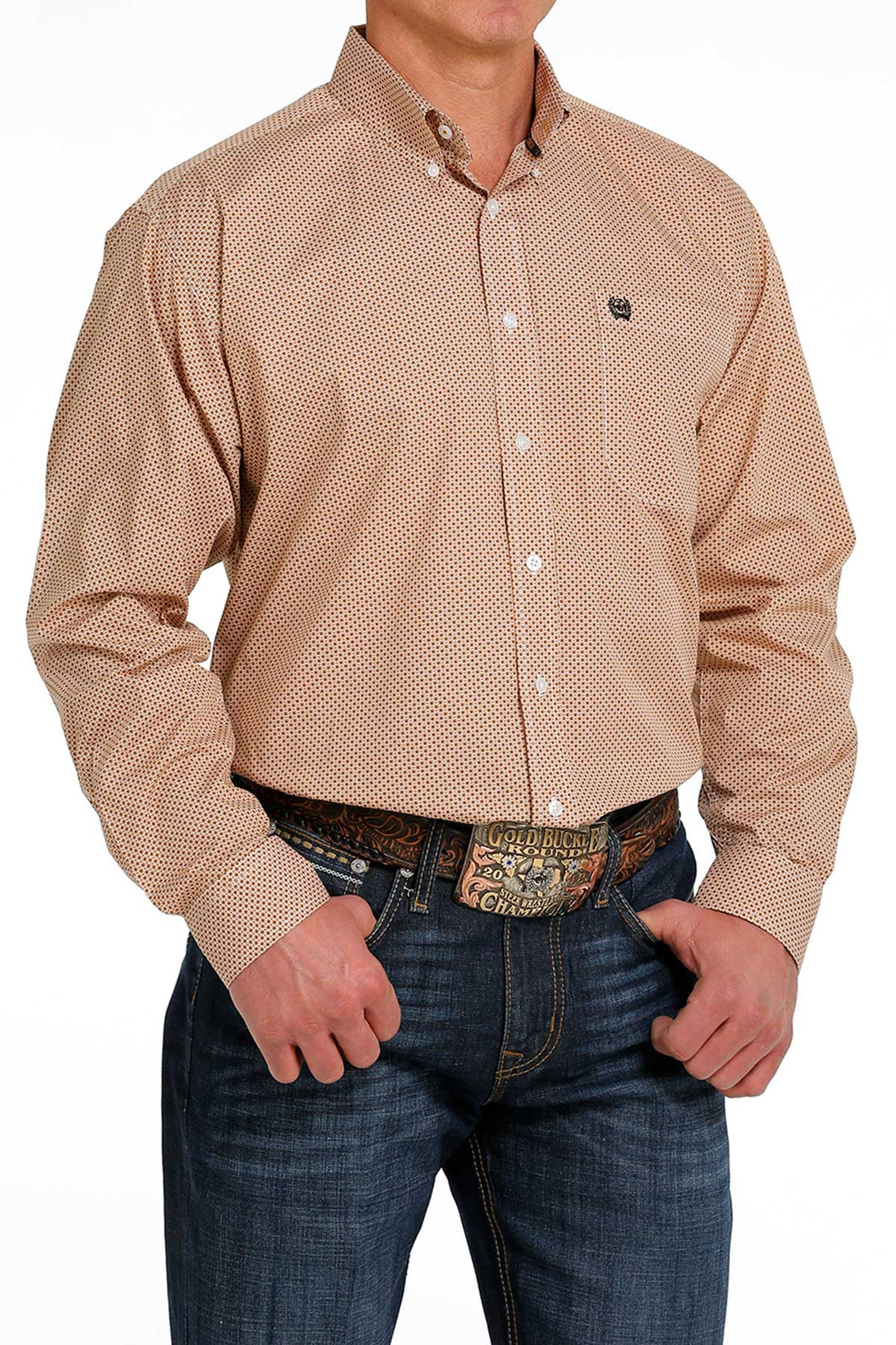 Cinch - Men's Long Sleeve Shirt - Brown