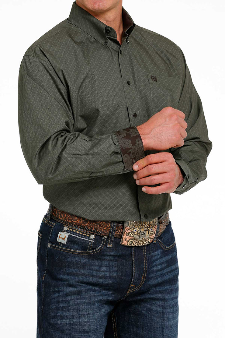 Cinch - Men's Long Sleeve Shirt - Olive