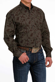 Cinch - Men's Long Sleeve Shirt - Brown