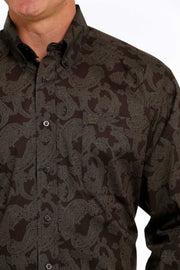 Cinch - Men's Long Sleeve Shirt - Brown