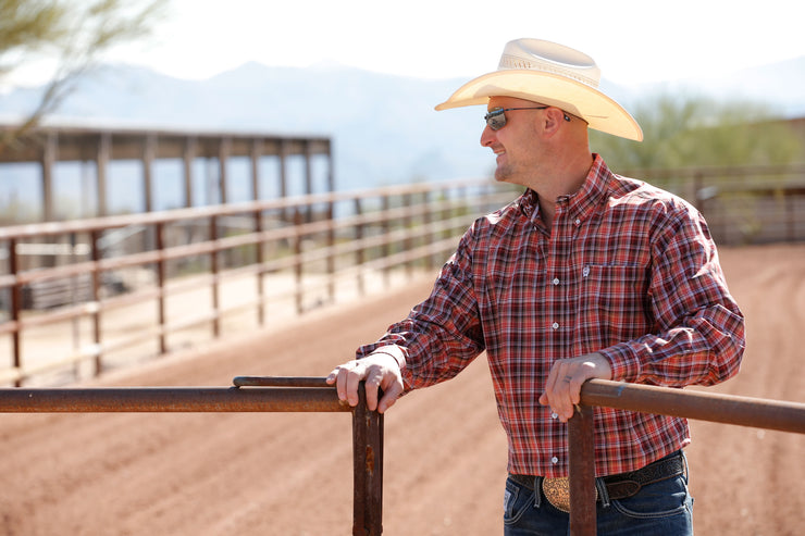 Cinch - Men's Long Sleeve Shirt - Plaid/Multi