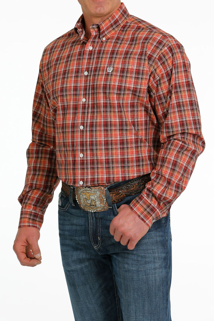 Cinch - Men's Long Sleeve Shirt - Plaid/Multi