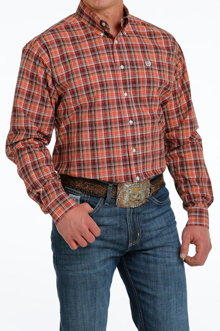 Cinch - Men's Long Sleeve Shirt - Plaid/Multi