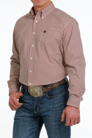 Cinch - Men's Long Sleeve Shirt - Burgundy