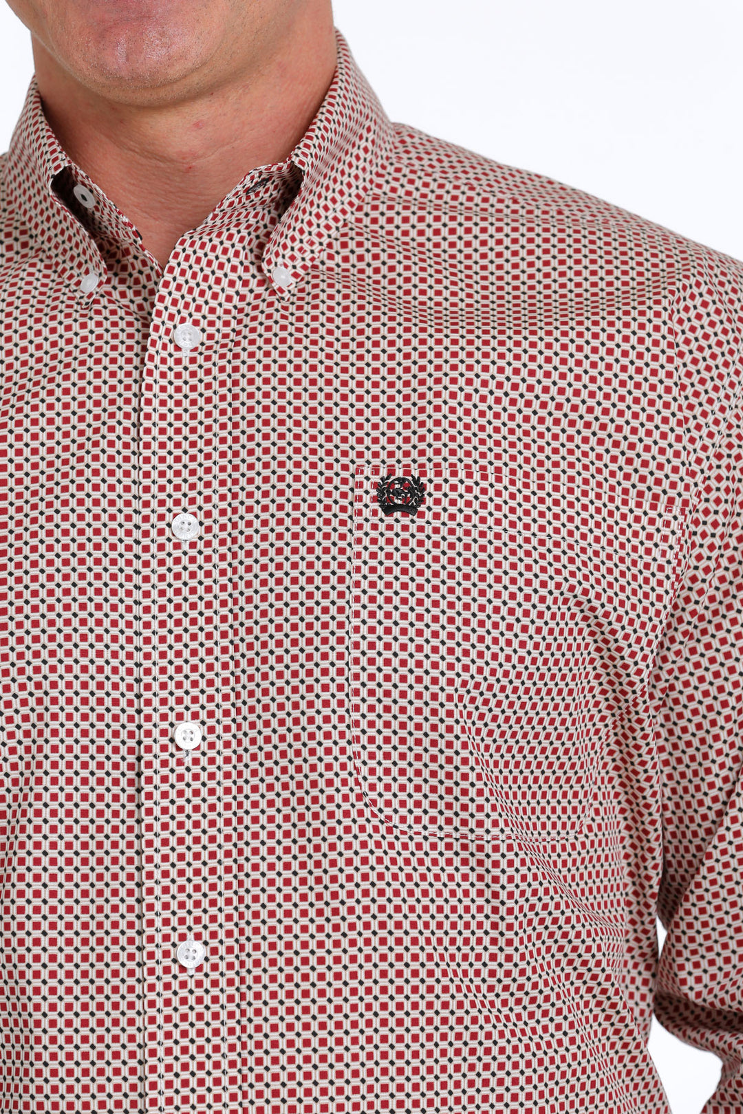 Cinch - Men's Long Sleeve Shirt - Burgundy