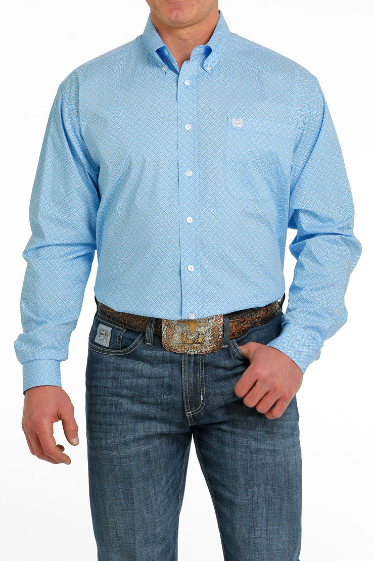 Cinch - Men's Long Sleeve Shirt - BLUE