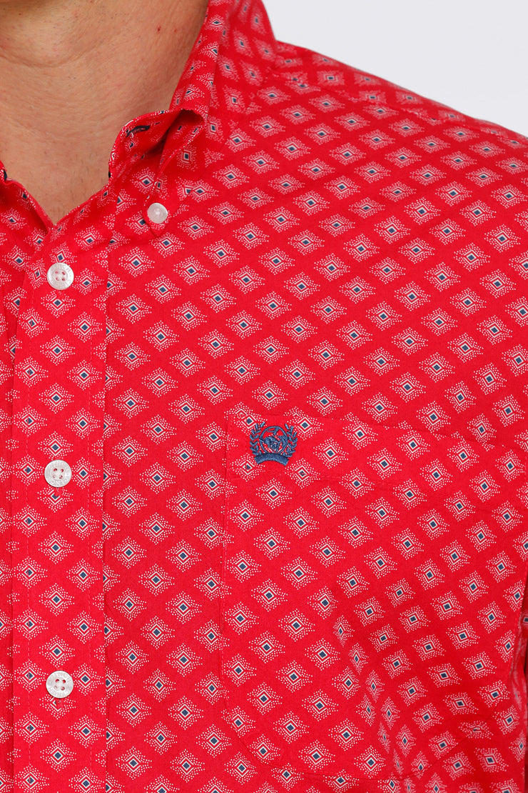 Cinch - Men's Short Sleeve Shirt - Red