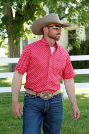 Cinch - Men's Short Sleeve Shirt - Red