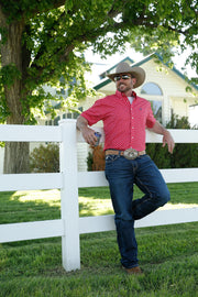 Cinch - Men's Short Sleeve Shirt - Red