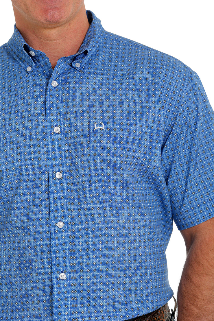 Cinch Men's Short Sleeve Shirt Arena Flex - Royal