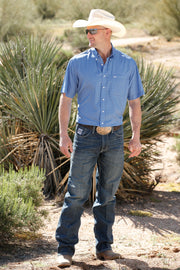 Cinch Men's Short Sleeve Shirt Arena Flex - Royal