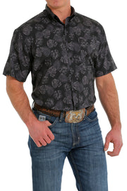Cinch Men's Short Sleeve Shirt Arena Flex - Black