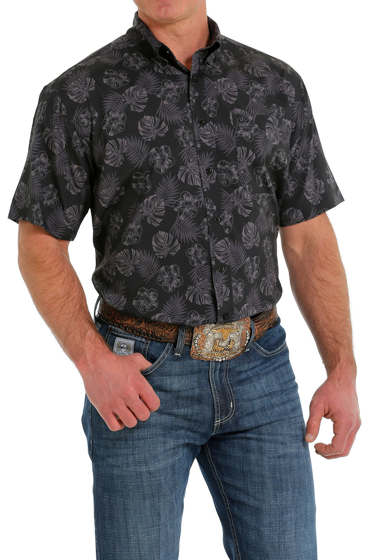 Cinch Men's Short Sleeve Shirt Arena Flex - Black