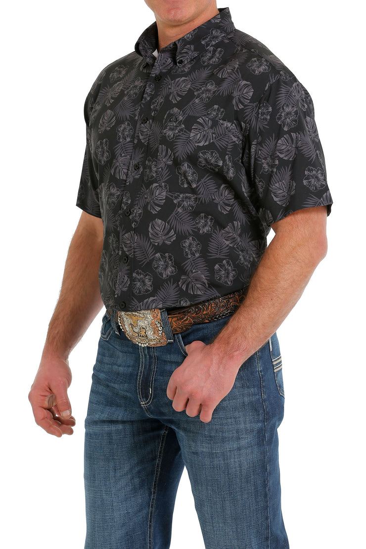Cinch Men's Short Sleeve Shirt Arena Flex - Black
