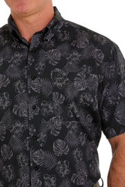 Cinch Men's Short Sleeve Shirt Arena Flex - Black