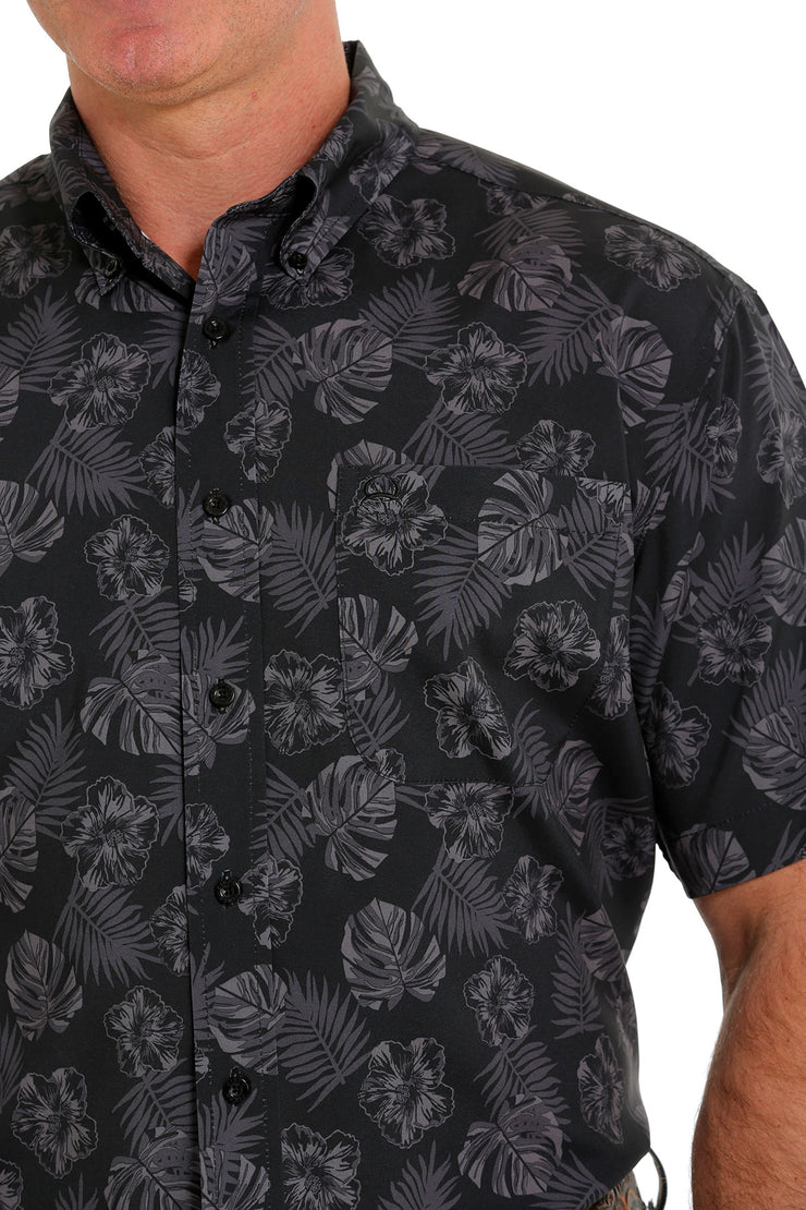 Cinch Men's Short Sleeve Shirt Arena Flex - Black