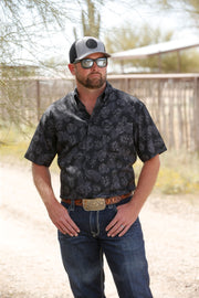 Cinch Men's Short Sleeve Shirt Arena Flex - Black