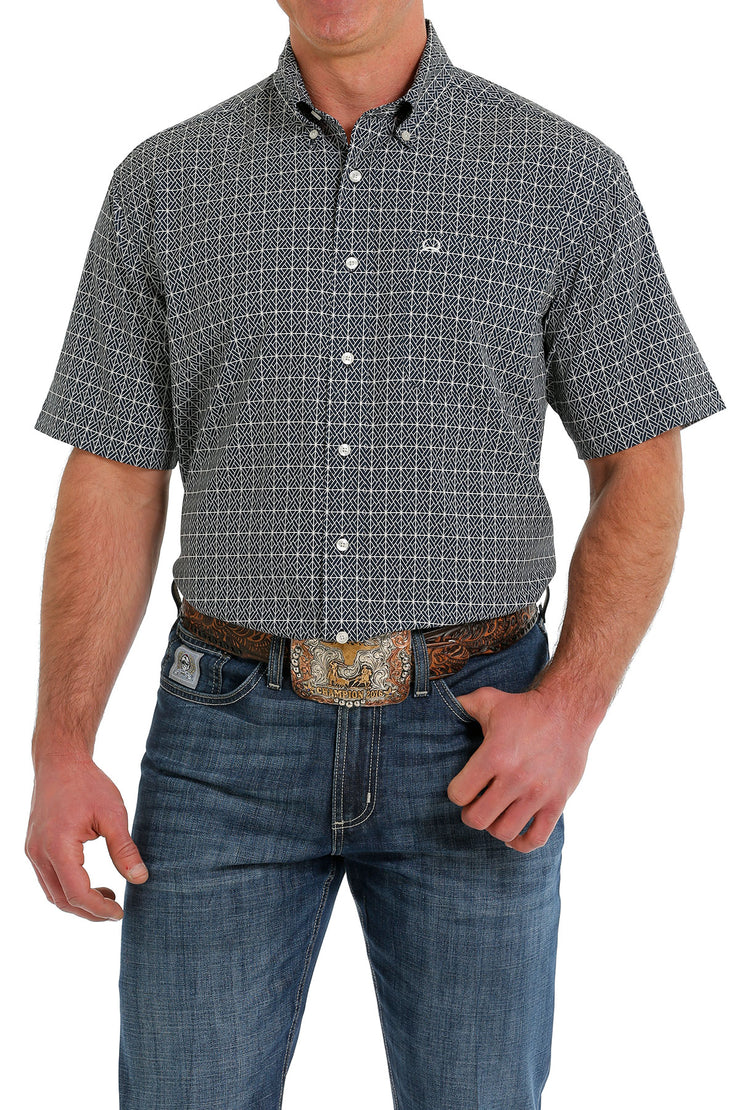 Cinch Men's Short Sleeve Shirt Arena Flex - Navy