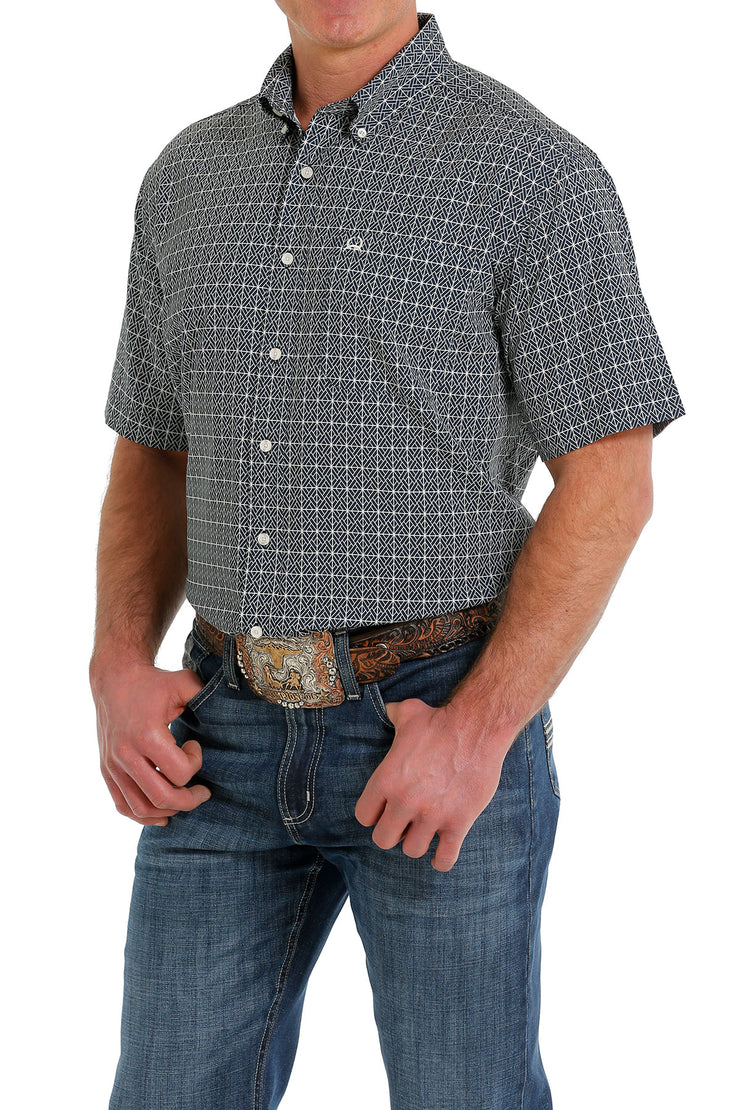 Cinch Men's Short Sleeve Shirt Arena Flex - Navy