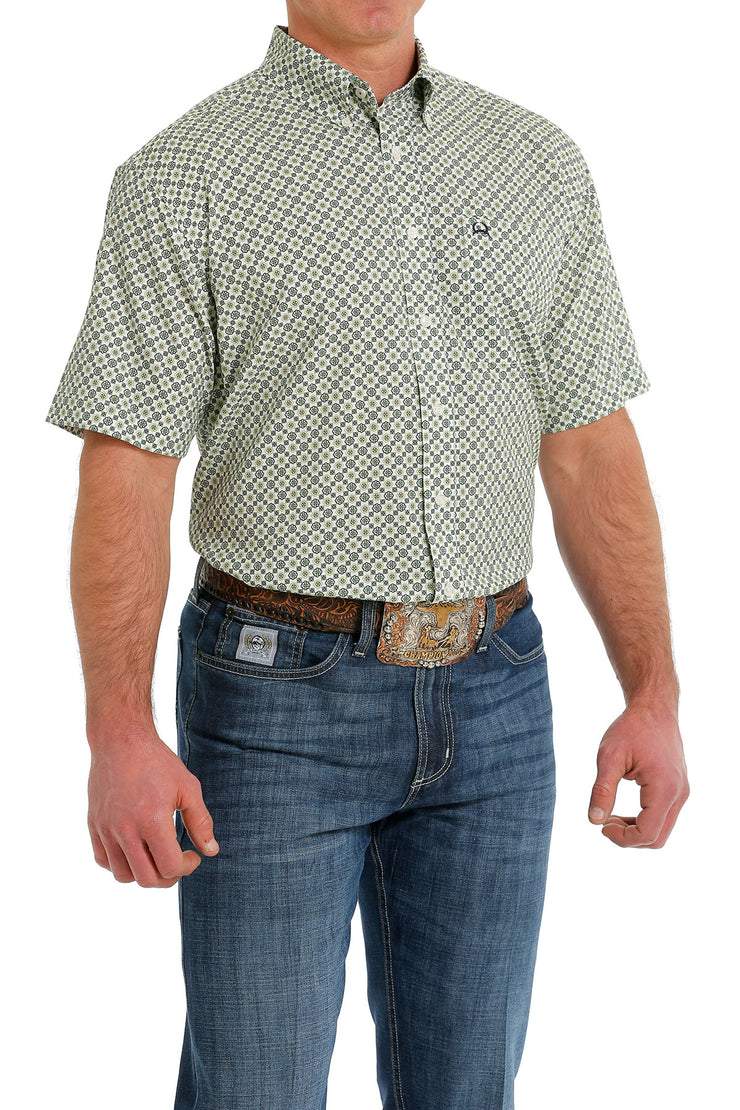 Cinch Men's Short Sleeve Shirt Arena Flex - Cream