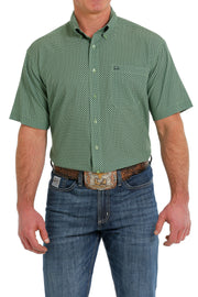 Cinch Men's Short Sleeve Shirt Arena Flex - Green