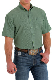 Cinch Men's Short Sleeve Shirt Arena Flex - Green