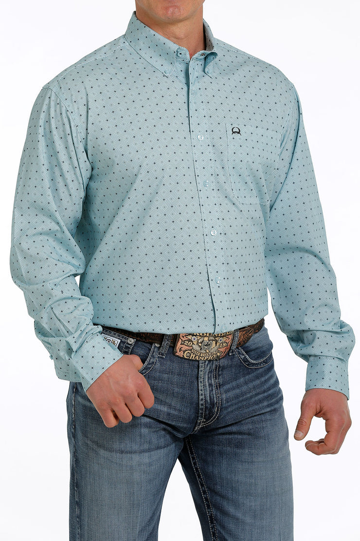 Cinch Mens Long Sleeve - Arena Flex- Light Blue