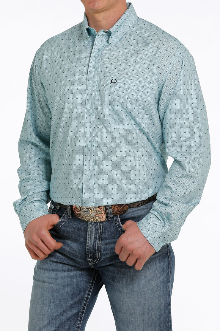Cinch Mens Long Sleeve - Arena Flex- Light Blue
