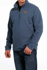 Cinch Men's 1/4 Zip Pullover - Blue