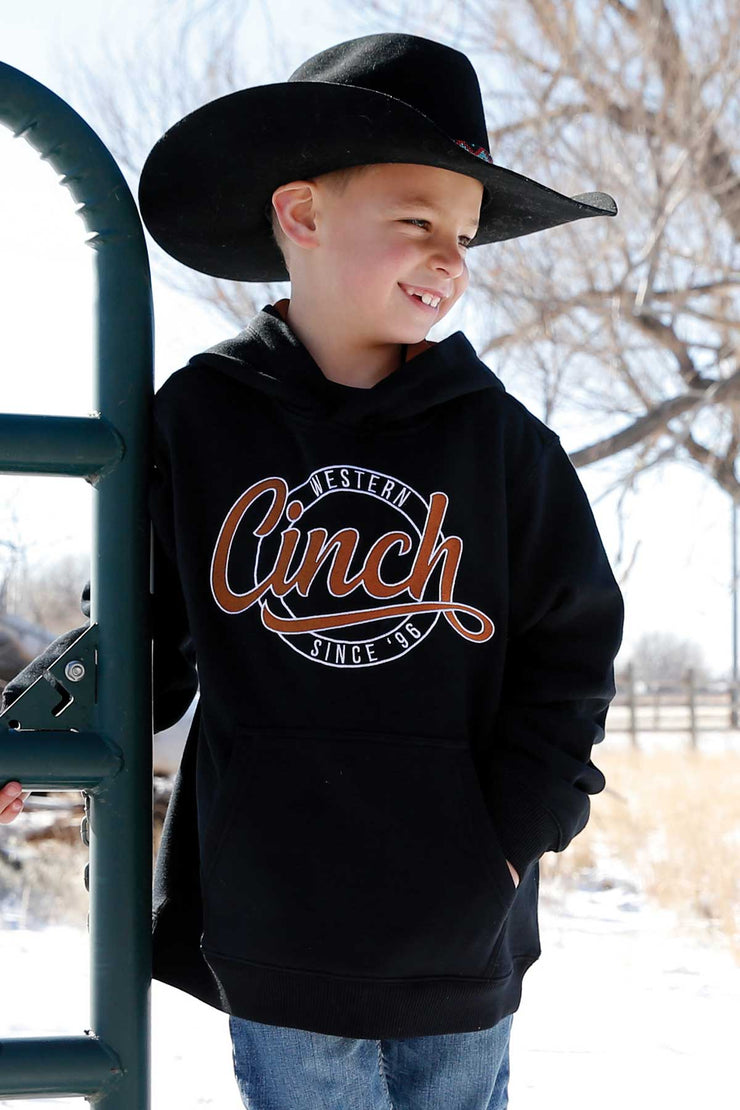 Cinch Boy's Pullover Hoodie - Black