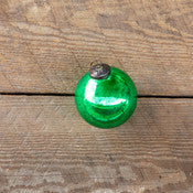 Antique Shiny Emerald Glass Ball Ornament