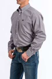 Cinch - Men's Long Sleeve Shirt - Lavender and Black