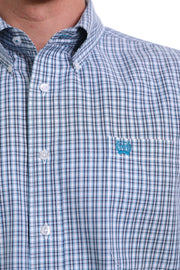Cinch - Men's Long Sleeve Shirt - Blue/White