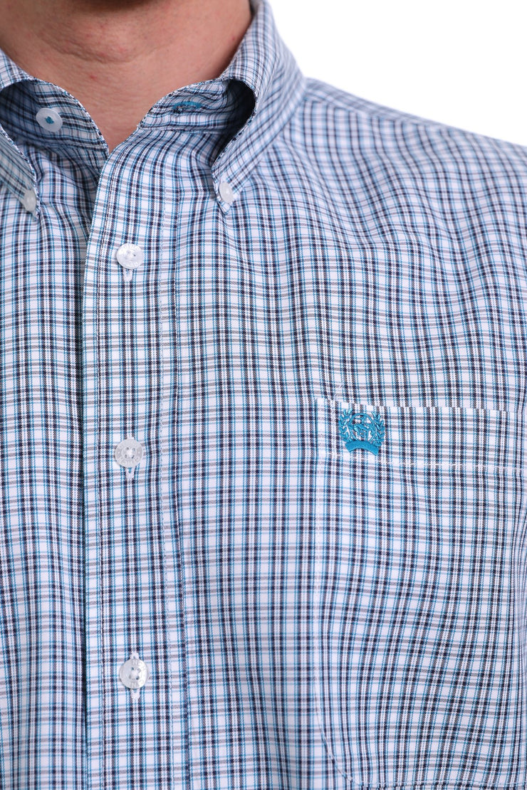 Cinch - Men's Long Sleeve Shirt - Blue/White