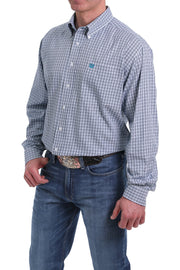 Cinch - Men's Long Sleeve Shirt - Blue/White