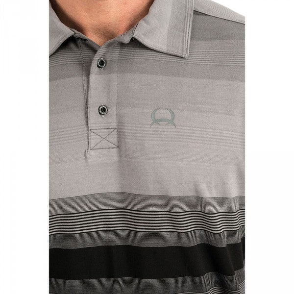 Cinch Men's Short Sleeve ArenaFlex Polo - Gray/Black