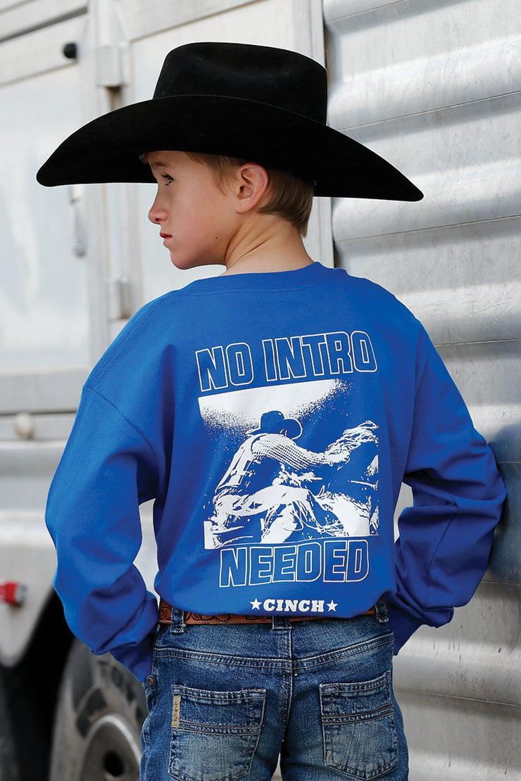 Cinch Boy's Long Sleeve T-Shirt - Royal Blue