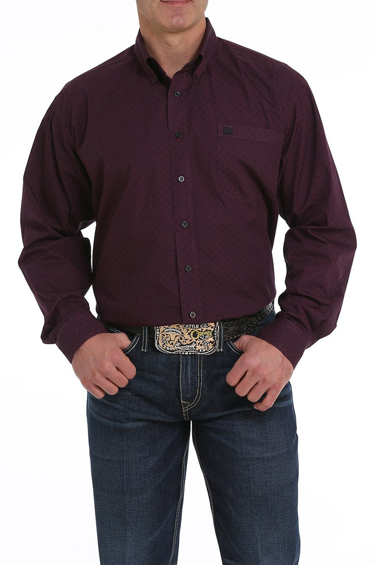 Cinch - Men's Long Sleeve Shirt - Purple