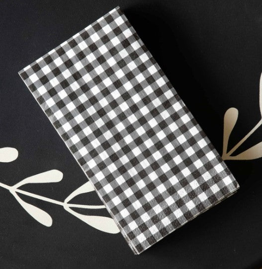 Dinner Napkins, Black & White Gin